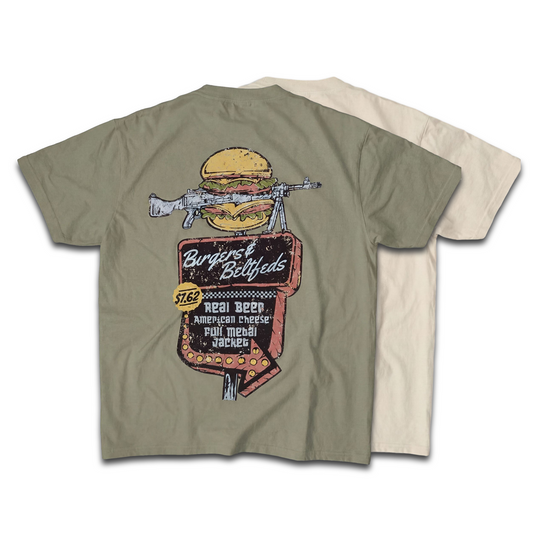 Burgers & Beltfeds - Olive/Off White